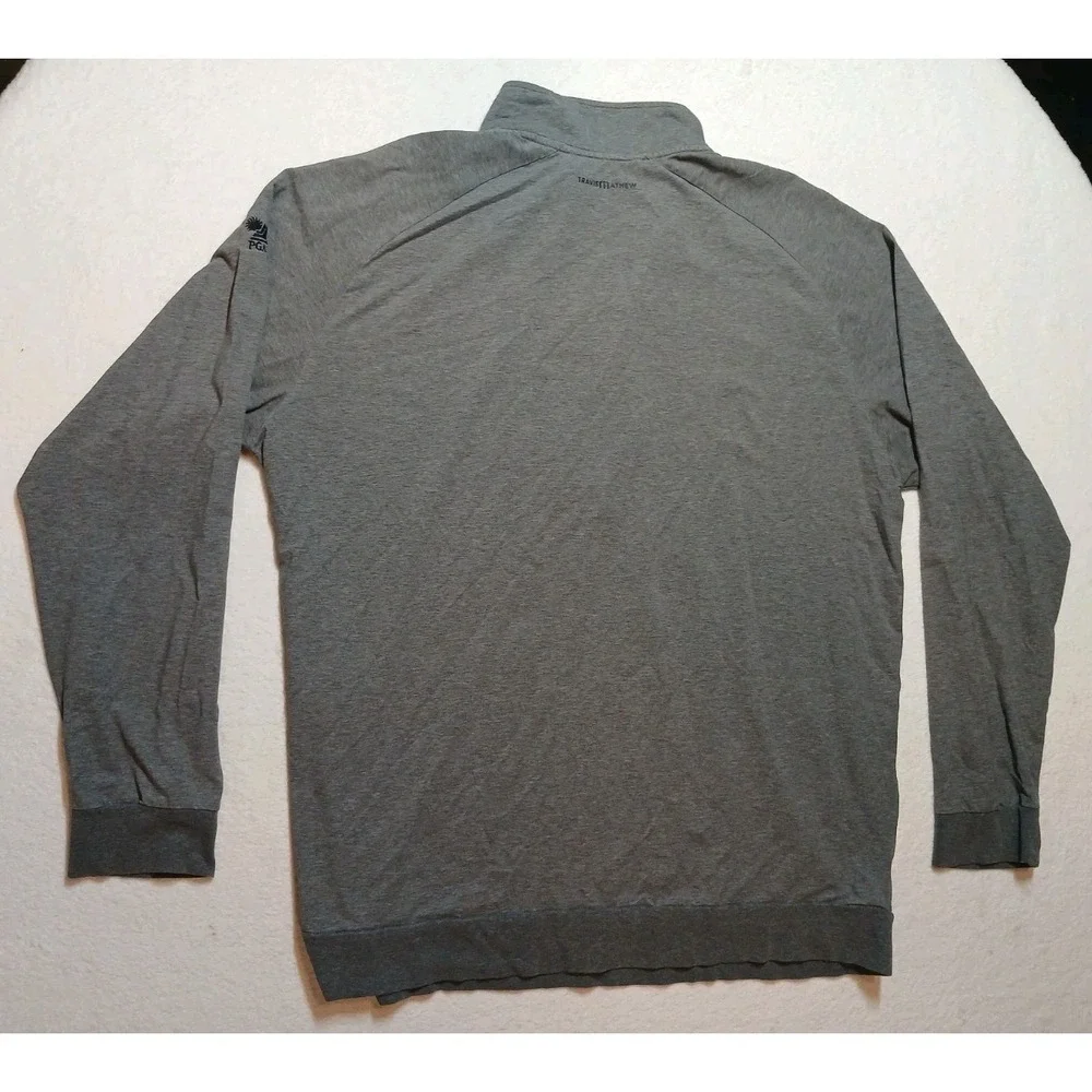 Travis Mathew Pullover Mens XXL Gray 1/4 Zip Golf Long Sleeve PGA West